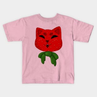 Strawberry Cat Kids T-Shirt